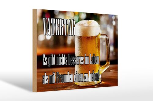 Holzschild Spruch 20x30cm Vatertag nichts besseres Bier