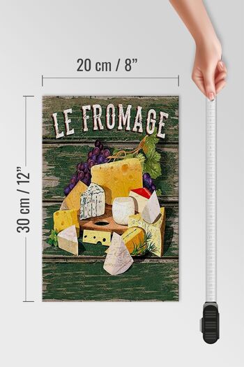 Panneau en bois alimentaire 20x30cm Le Fromage variétés de fromages Fromage 4