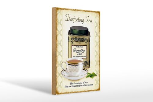 Holzschild Tee 20x30cm Darjeeling Tea champagne of teas