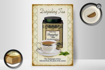 Plaque en bois thé 20x30cm Darjeeling Tea champagne des thés 2
