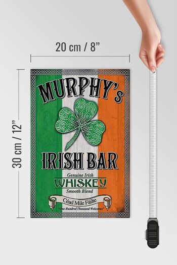 Panneau en bois 20x30cm Murphy's Irish Bar Whisky 4