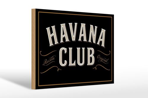 Holzschild 30x20cm Havana Club Rum Bar Dekoration Werbung