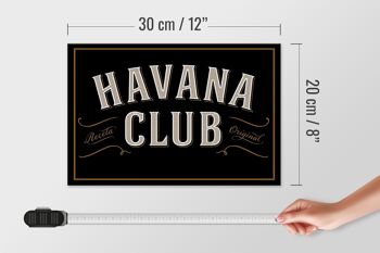 Panneau en bois 30x20cm Havana Club Rhum Bar décoration publicitaire 4