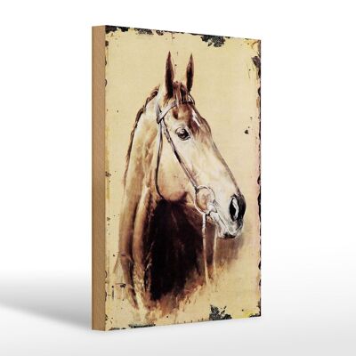Wooden sign retro 20x30cm portrait horse head