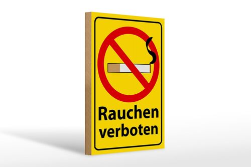 Holzschild Hinweis 20x30cm Rauchen Verbot