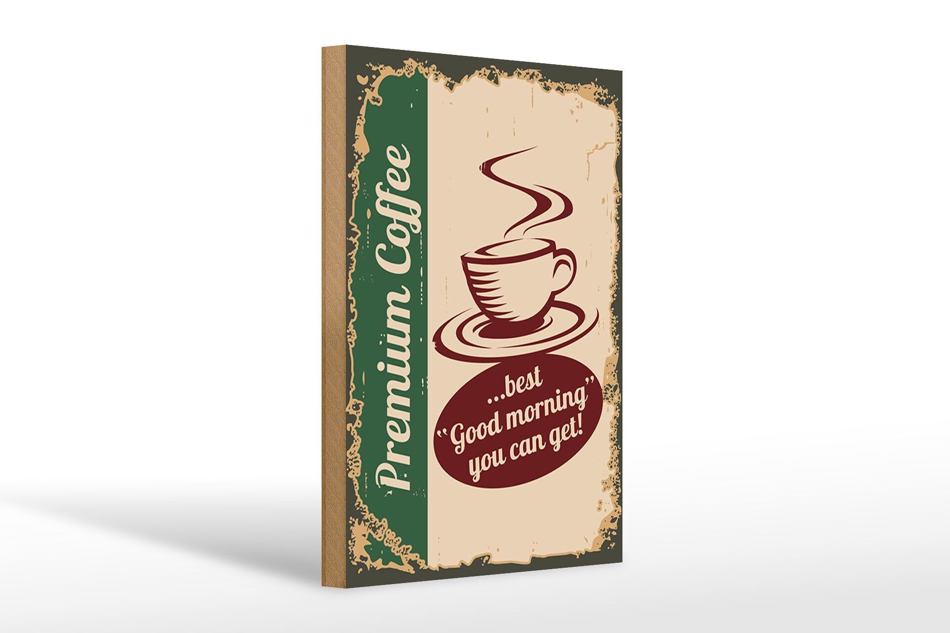 Cartello in legno retrò 20x30 cm Caffè Premium Coffee