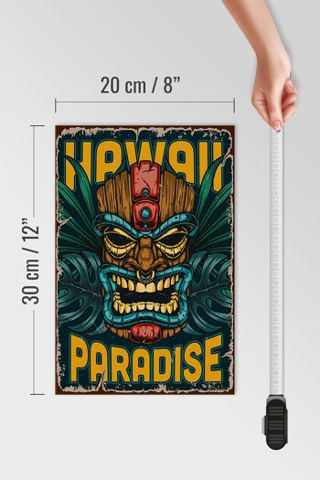 Panneau en bois rétro 20x30cm Hawaii Paradise 4