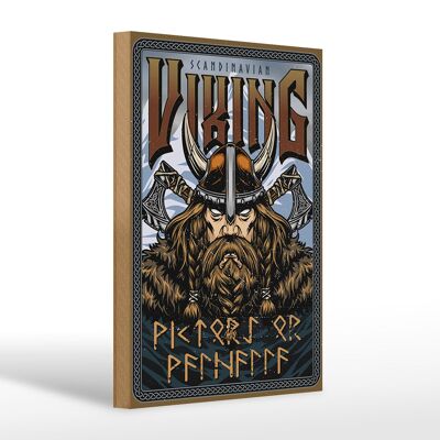 Wooden sign Viking 20x30cm Scandinavian Vikings