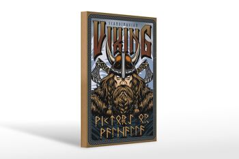 Panneau en bois Viking 20x30cm Vikings scandinaves 1