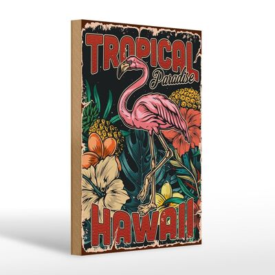 Holzschild Retro 20x30cm Hawaii Tropical Paradise Alkohol