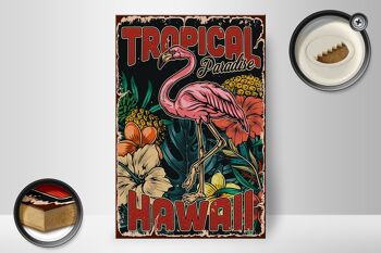Panneau en bois rétro 20x30cm Hawaii Tropical Paradise alcool 2