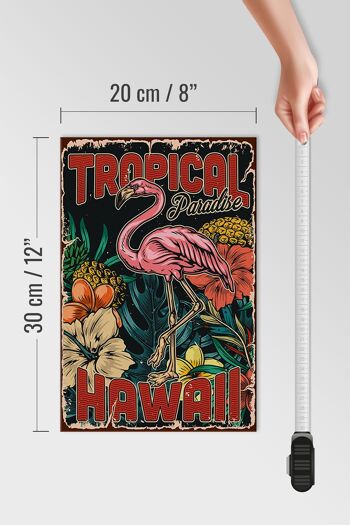 Panneau en bois rétro 20x30cm Hawaii Tropical Paradise alcool 4