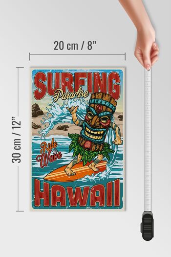 Panneau en bois Surf 20x30cm Paradise Hawaii Summer Sport 4