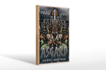 Panneau en bois Viking 20x30cm Asgard Nordic Heritage 1