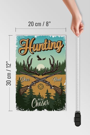 Panneau en bois chasse 20x30cm Chasse chasse au cerf aventure 4