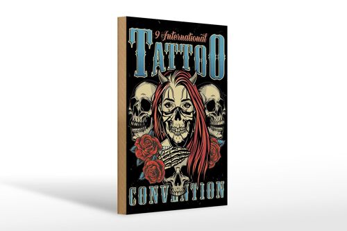 Holzschild Tattoo 20x30cm International Tatoo