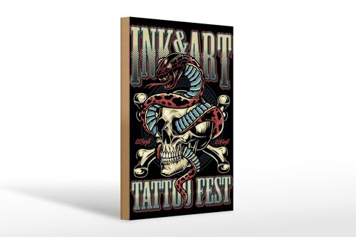 Holzschild Tattoo 20x30cm Tatoo Fest 27 28 Sept