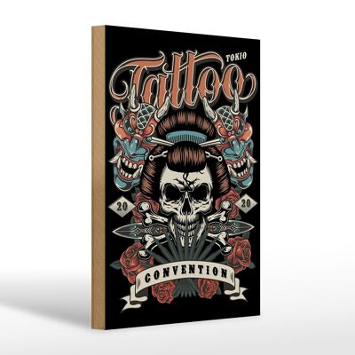 Holzschild Tattoo 20x30cm Tokio convention