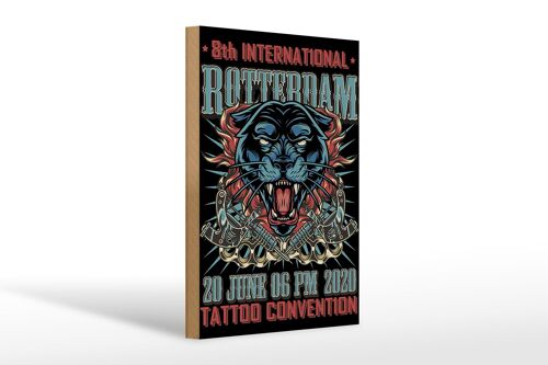 Holzschild Tattoo 20x30cm Rotterdam Convention 20 june