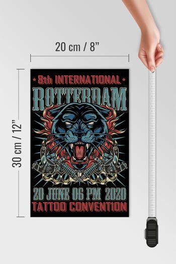 Tatouage panneau en bois 20x30cm Convention de Rotterdam 20 juin 4