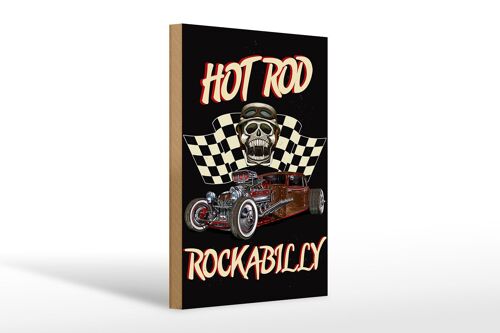 Holzschild Auto 20x30cm hot rod rockabilly