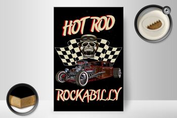 Panneau en bois voiture 20x30cm hot rod rockabilly 2