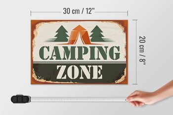Panneau en bois Camping 30x20cm Camping Zone Outdoor 4