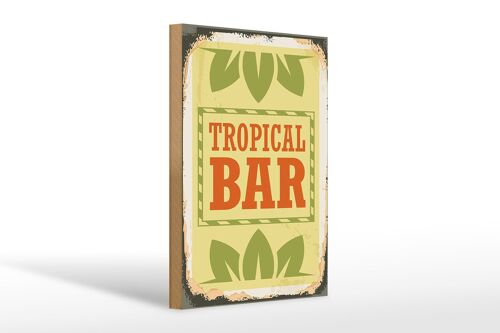 Holzschild 20x30cm Tropical Bar Sommer