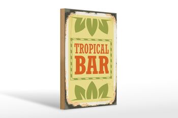 Panneau en bois 20x30cm Tropical Bar Summer 1