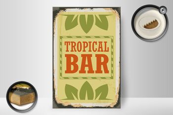 Panneau en bois 20x30cm Tropical Bar Summer 2