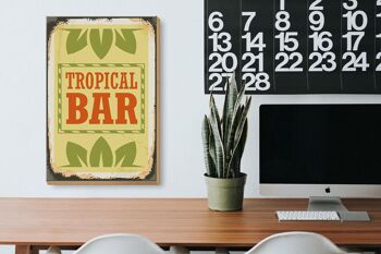 Panneau en bois 20x30cm Tropical Bar Summer 3