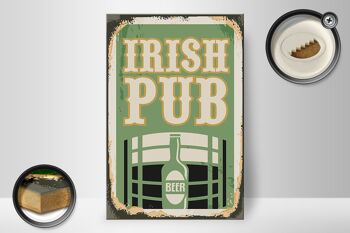 Panneau en bois rétro 20x30cm pub irlandais bière bière alcool 2