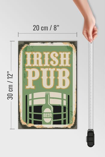 Panneau en bois rétro 20x30cm pub irlandais bière bière alcool 4