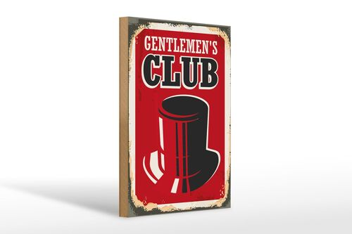 Holzschild Retro 20x30cm Gentlemen`s Club Männer