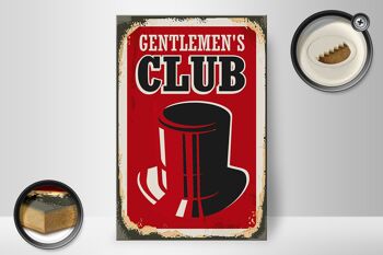 Panneau en bois rétro 20x30cm Gentlemen's Club Men 2
