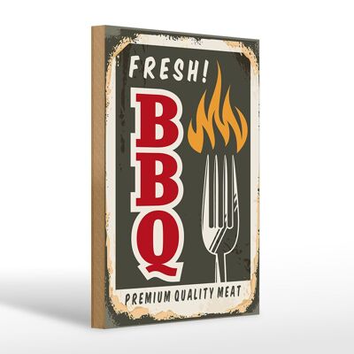 Wooden sign Retro 20x30 fresh!BBQ Premium Quality meat