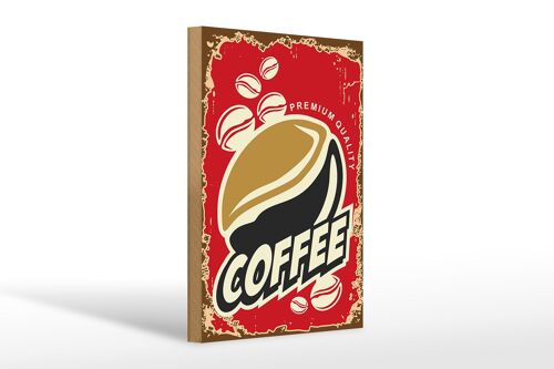 Holzschild Retro 20x30cm Kaffee Premium Quality Coffee
