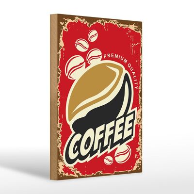 Holzschild Retro 20x30cm Kaffee Premium Quality Coffee
