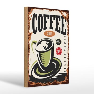 Holzschild Retro 20x30cm Kaffee Coffee Shop premium