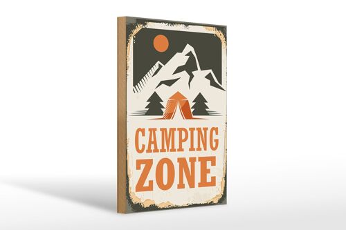 Holzschild Camping 20x30cm Camping Zone Outdoor