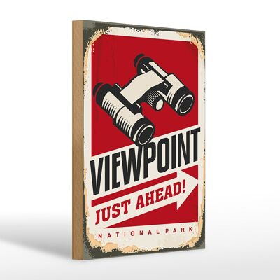 Wooden sign Retro 30x20cm Viewpoint just ahead Adventure