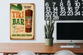 Panneau en bois 20x30cm Tiki Bar Aloha Exotic Food 3