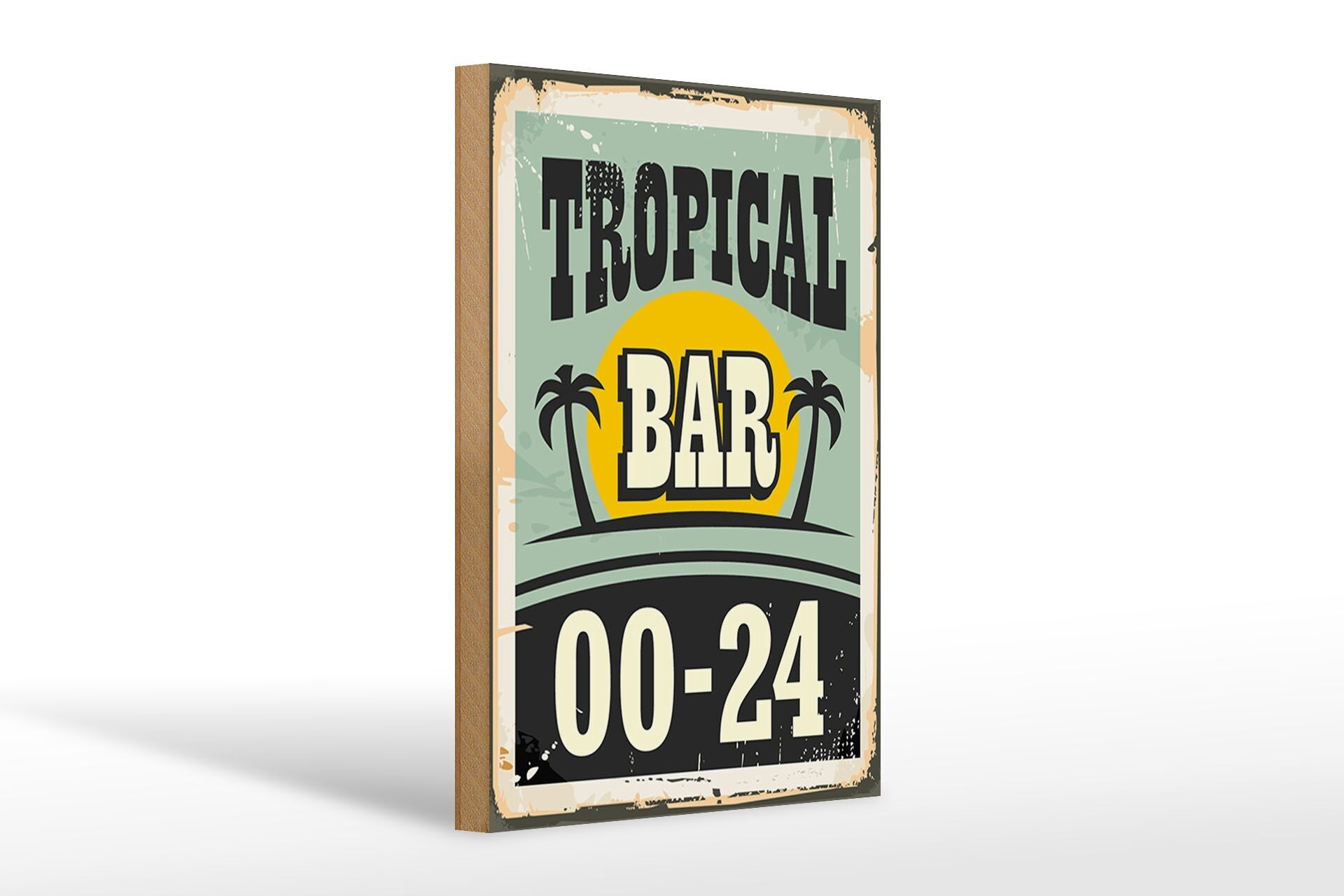 Cartello in legno 20x30 cm Tropical Bar Retro 00-24