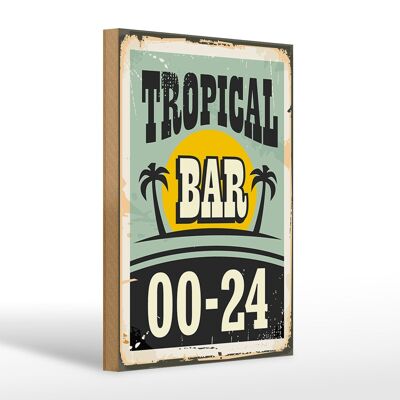Cartello in legno 20x30 cm Tropical Bar Retro 00-24