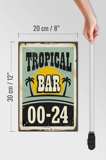 Panneau en bois 20x30cm Tropical Bar Retro 00-24 4