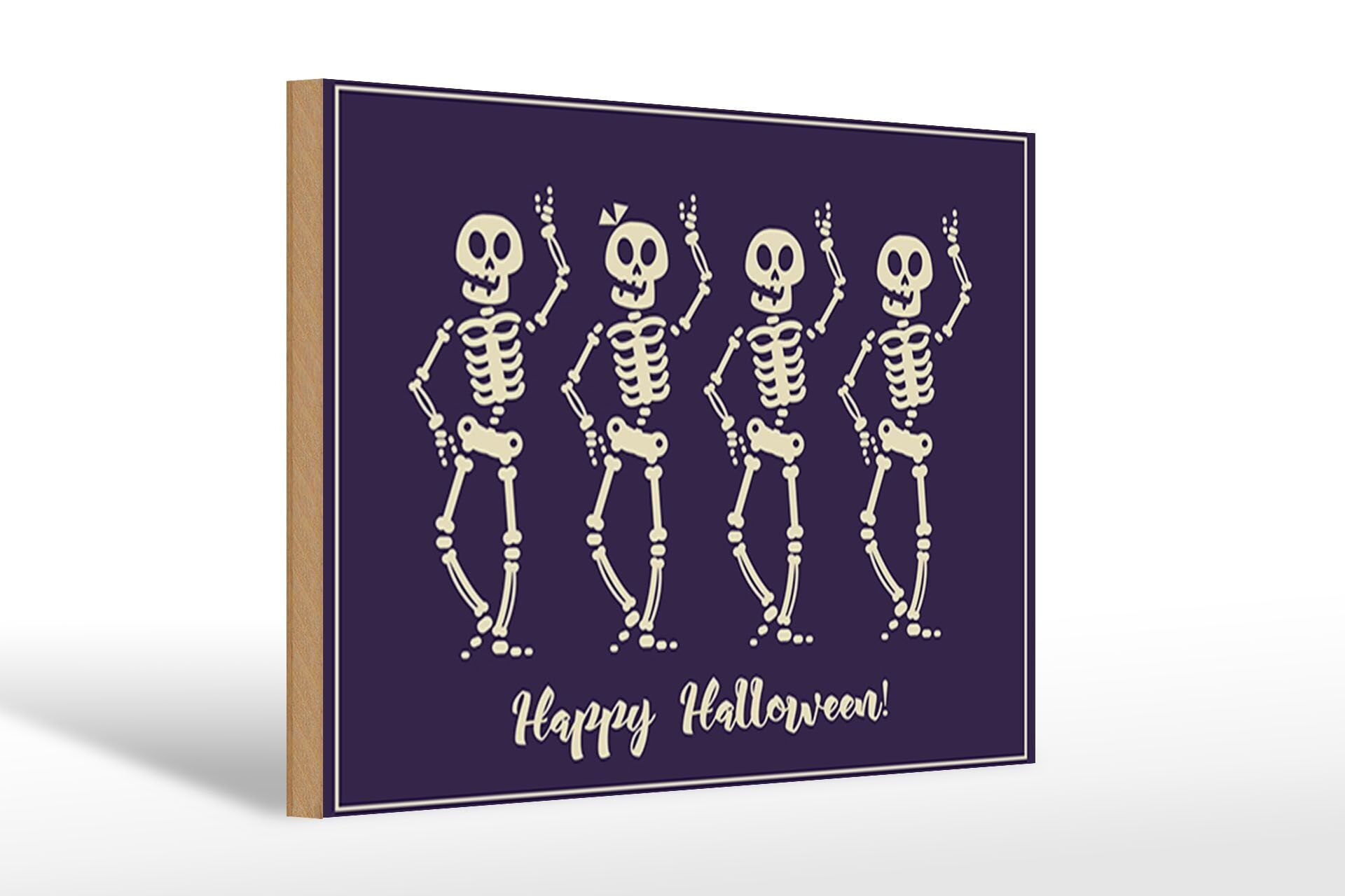 Cartello in legno Halloween 30x20 cm Happy Halloween Festival