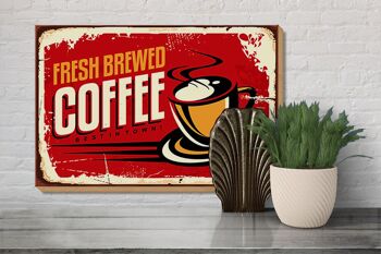 Panneau en bois rétro 30x20cm café meilleur café en ville panneau rouge 3