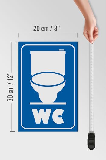 Panneau en bois note 20x30cm pictogramme toilette toilette 4