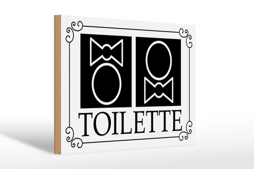 Holzschild Toilette 30x20cm WC Piktogramm