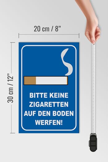 Panneau en bois 20x30cm s'il vous plaît pas de cigarettes 4